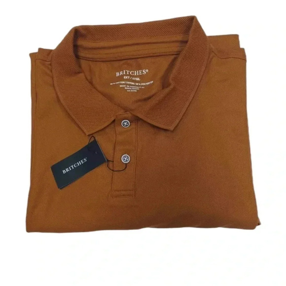 Britches Polo  Golf Shirt Tobacco Colour Size 5XT - Picture 1 of 7